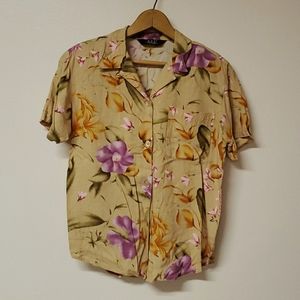 Vintage 90s Floral Button Down